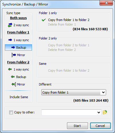 compare files in folders windows 10